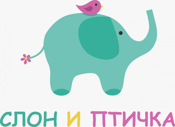 Логотип компании СЛОН И ПТИЧКА